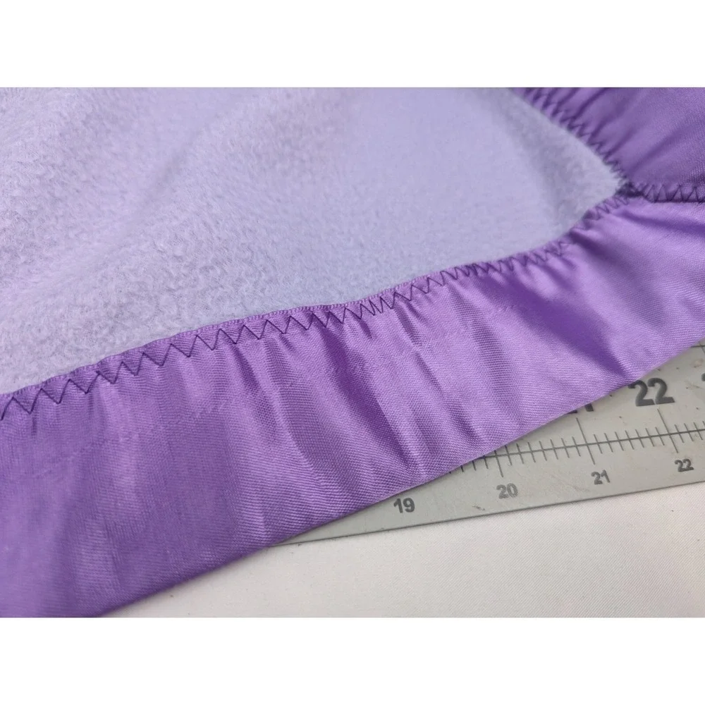 Purple Rabbit Lovey Security Blanket Satin Ears Edge 24 Inch Stuffed Animal Toy